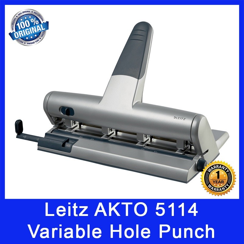 Leitz AKTO 5114 Variable Hole Punch. 30 Sheet Punch Capacity. 6mm Hole Diameter. Local SG Stock. 1 Year Warranty.