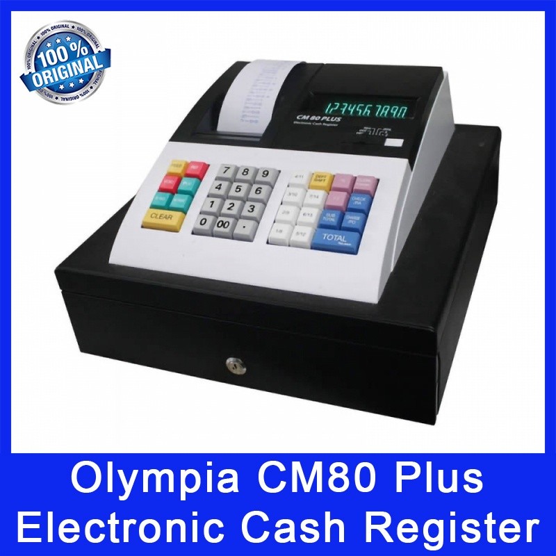 Olympia CM80 Plus Electronic Cash Register. Simple and Compact Design. Low End ECR. Local SG Stock.