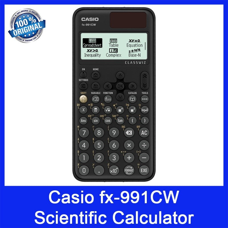 Casio fx-991CW Standard Scientific Calculator. 4-Gradation Display. Intuitive Cursor Operation. Natural Textbook Display