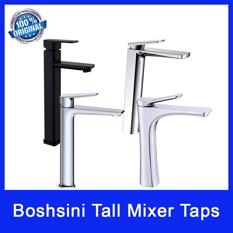 Boshsini Tall Mixer Taps. Multiple Models. All 2 Ticks Water Efficiency. High Quality.