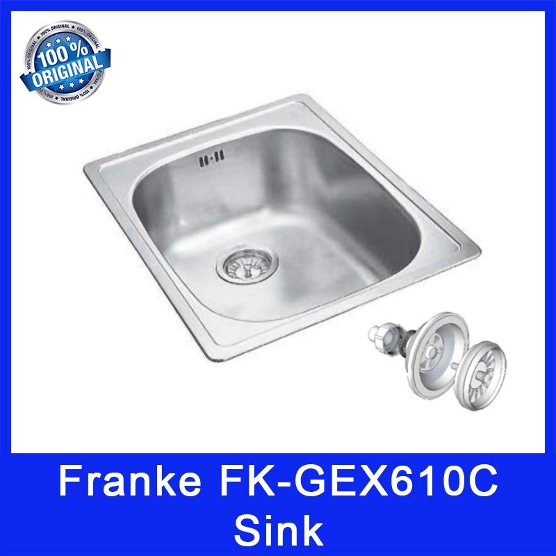 Franke GENEVA GEX 610C Sink. Also known as FK-GEX610C. Stainless Steel 304. Switzerland Origin. Local SG Stock.