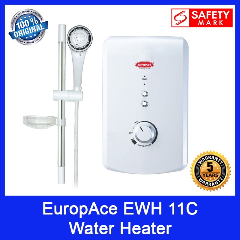 EuropAce EWH 11C | EWH 1500W Water Heater. aka EWH11C. Copper Heating Element. 5 Spray Pattern. 5 Year Warranty