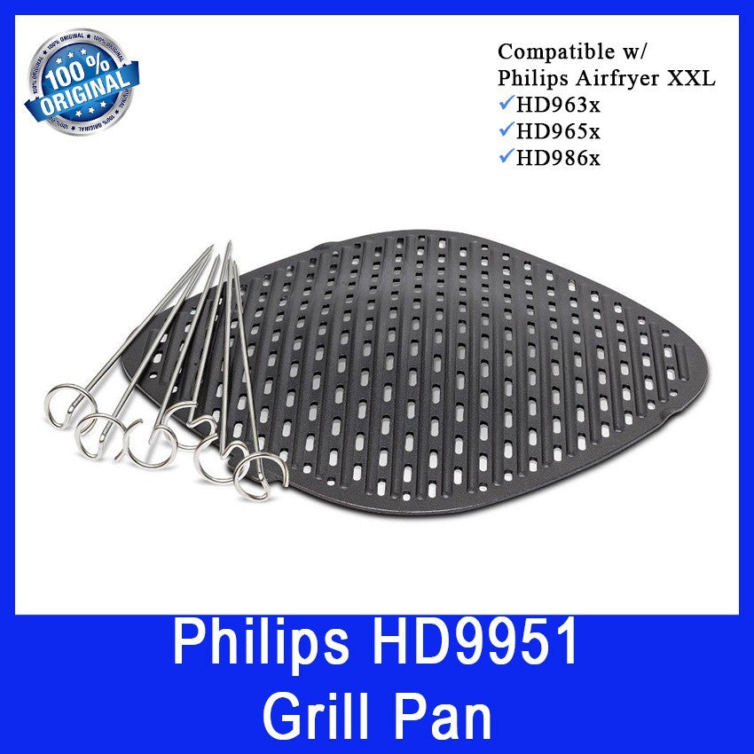 Philips HD9951 Grill Pan. With Skewers. With Recipe Booklet.