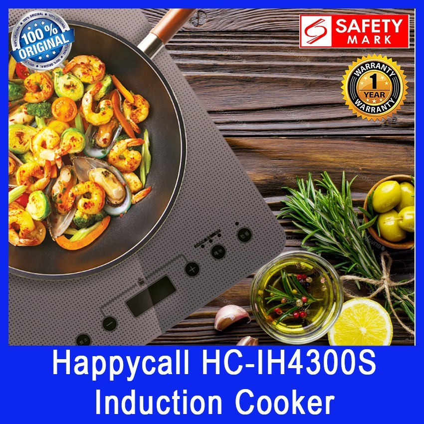 Happycall HC-IH4300S Induction Cooker. Slim Design. Safety Child Lock. 240 C Max Temp. 1 Year Warranty. Pot Not Included