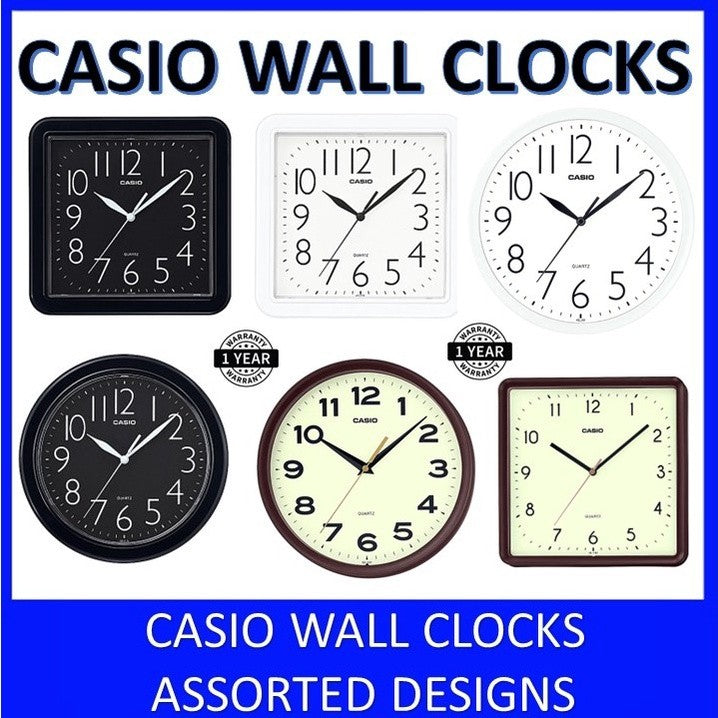 Casio Wall Clock | Casio IQ-01S | Casio IQ-02S | Casio IQ-05S | Casio IQ-151 | Casio IQ-152 | Assorted Models