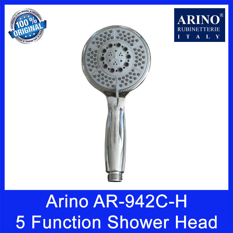 Arino AR-942C-H Shower Head. 5 Function. Chrome Finish. Local SG Stock.