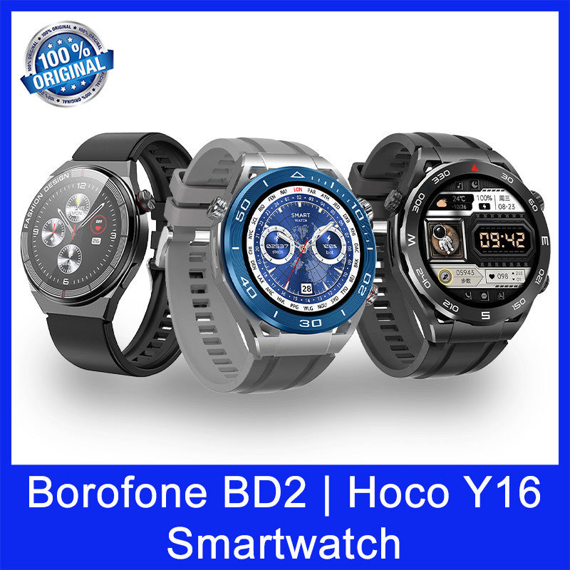 Borofone BD2 | Hoco Y16 Smartwatch. Fitness Tracking. IP68 Waterproof. Bluetooth Connection. Local SG Stock.