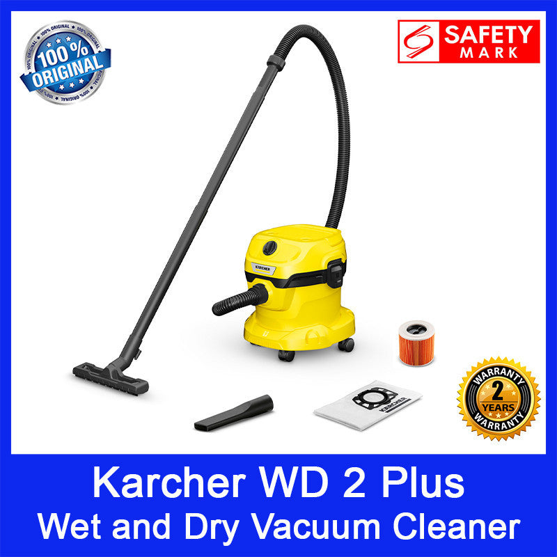 Karcher WD2 Plus Vacuum Cleaner. Wet and Dry Multi Purpose Type. 12 Litres Container Capacity. Safety Mark Approve