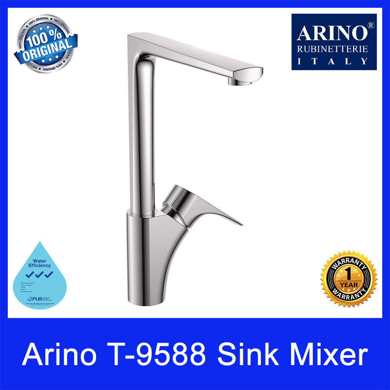 ARINO Sink Mixer With Swivel Spout T-9588 | WELS: 3 Ticks | Registration No.: ST-