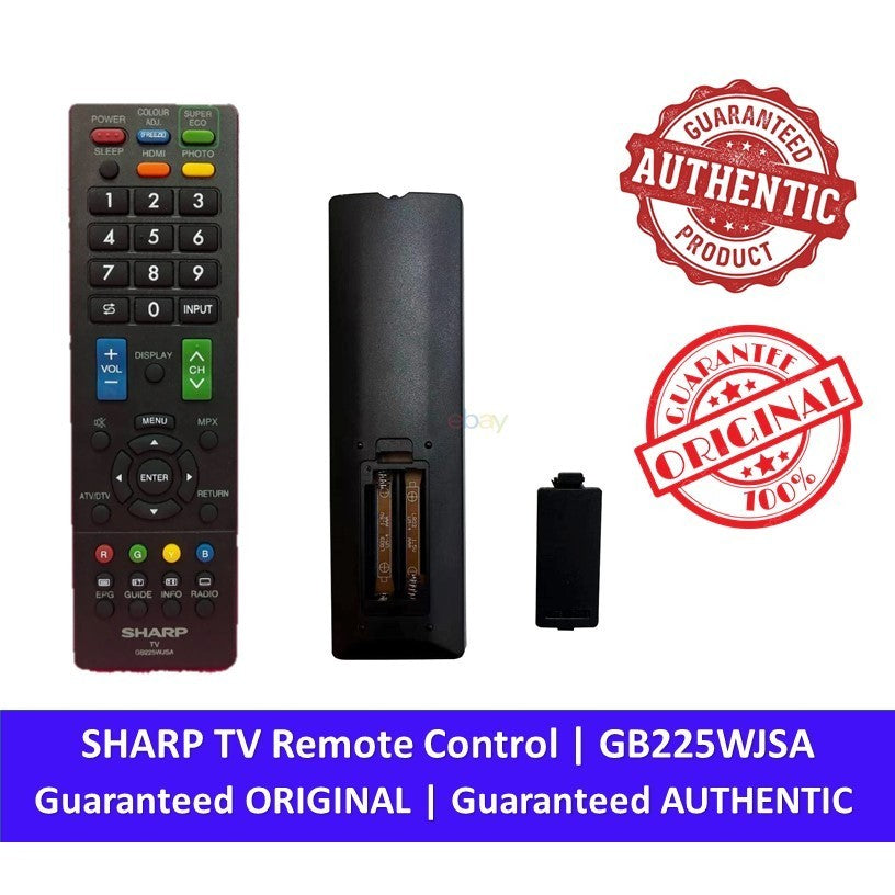 GUARANTEED ORIGINAL | SHARP TV Remote Control | GB225WJSA | GUARANTEED AUTHENTIC SHARP | Local Singapore Seller |
