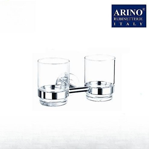 Arino VR-DTH-C | Double Toothbrush Holder (L170 x W90 x H95mm) | Chrome | 1 Year Warranty