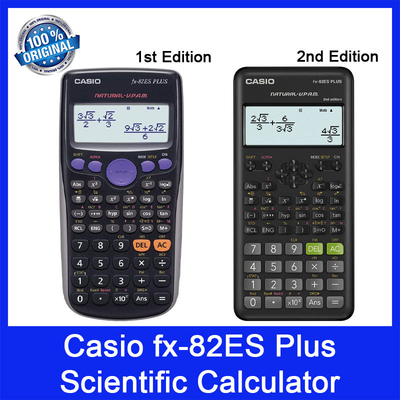 Casio fx-82ES PLUS Scientific Calculator. Available in 1st and 2nd Editions. Local SG Stock.
