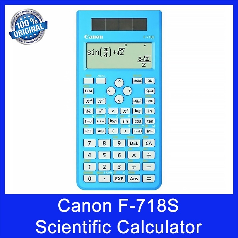Canon F-718S Scientific Calculator. Textbook Display. 264 Functions. Eco-Friendly. Local SG Stock.