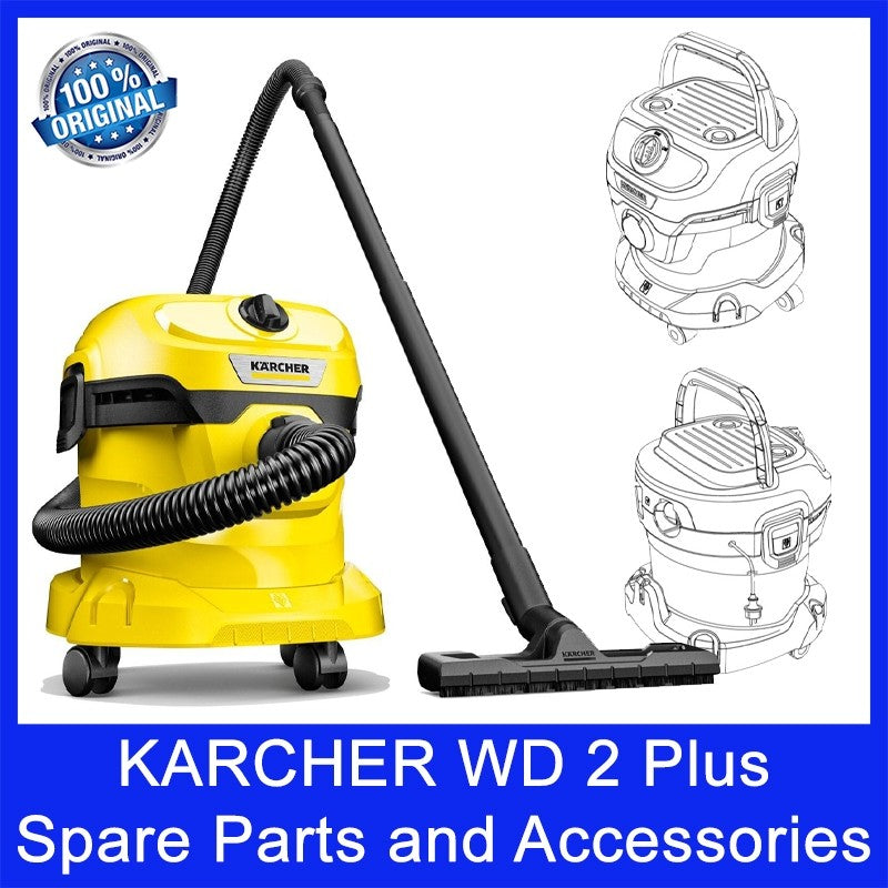 Original Karcher WD 2 Plus Spare Parts & Accessories | Genuine Parts | Filters, Nozzles, Bags, Attachments | Local SG
