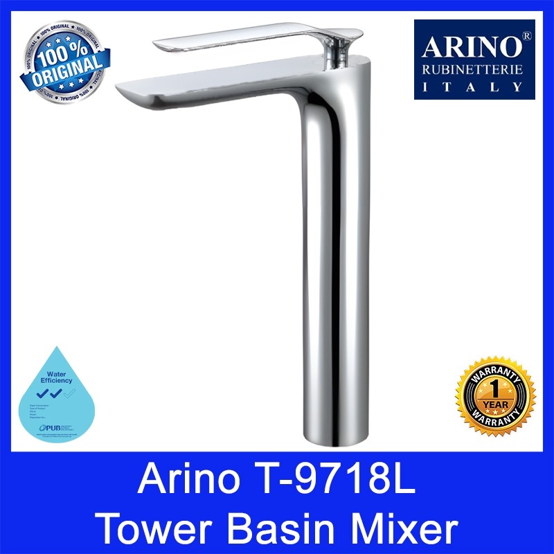 ARINO Basin Mixer T-9718L | WELS: 2 Ticks | Registration No.: BST-2014/014532